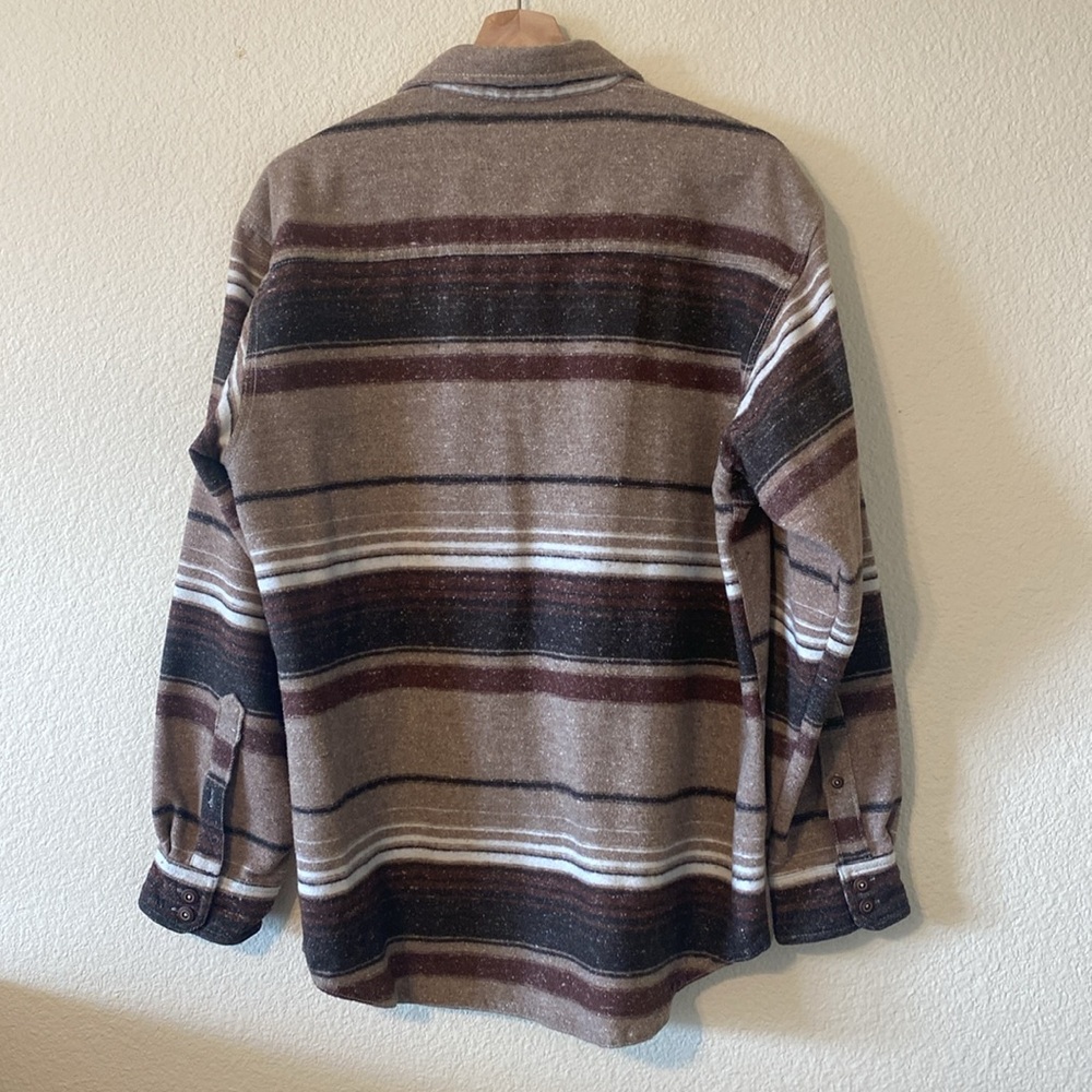 Redhead Ranch Striped Button-Up - Brown and Cream - Picture 4 of 4